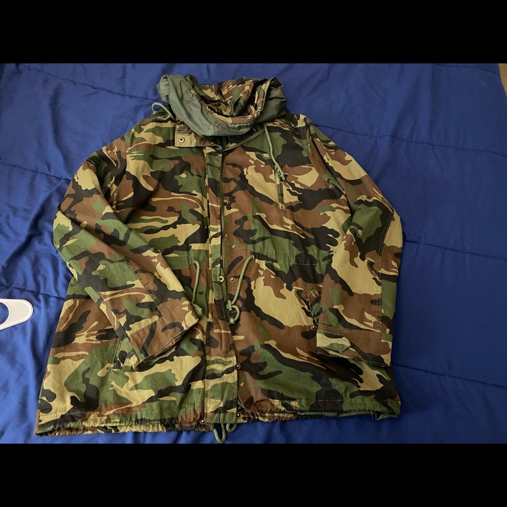 Army fatigue utility jacket